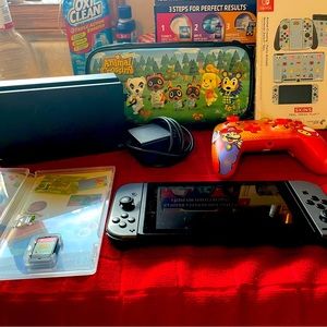 NINTENDO Switch W/ Animal Crossing game, case & accessories
